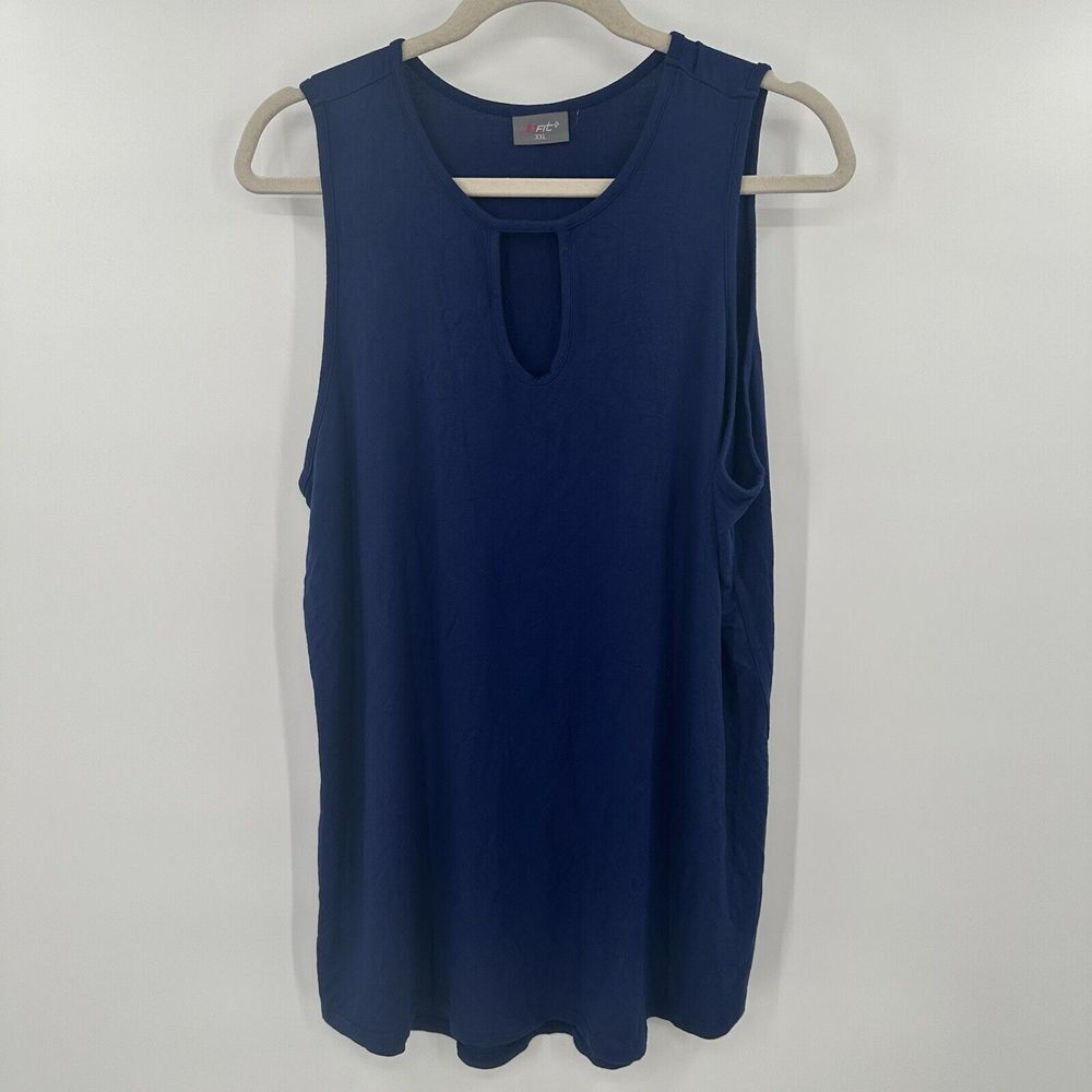 Jofit Blue Keyhole Athletic Sleeveless Tank‎ Top Size XXL